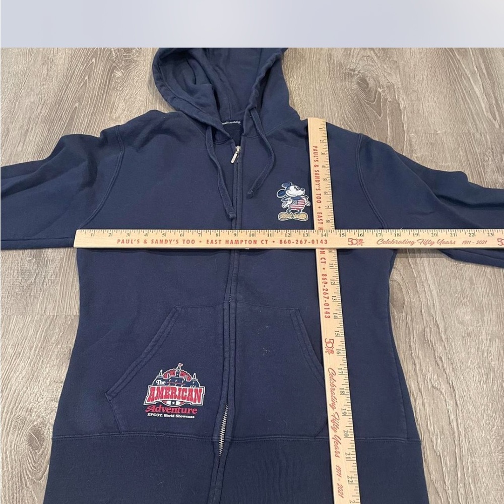 Disney Epcot World Showcase American Adventure Full Zip Hoodie Fits Youth Large - Picture 5 of 5